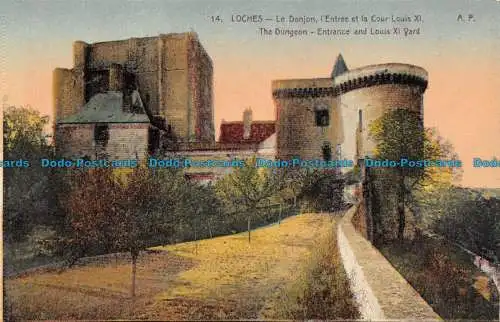 R085100 Loches. Der Dungeon. Eingang und Louis XI Yard. A. Papeghin. Nr. 14