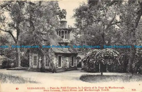 R084626 Versailles. Petit Trianon Molkereihaus und Marlborough Tower. Nr. 40