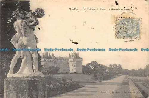 R084639 Sarthe. Chateau du Lude. Herkules und Antee