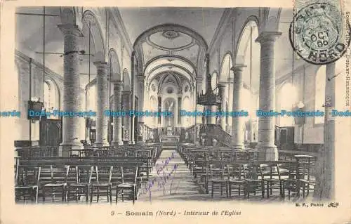 R085118 Somain. Innenraum der Kirche. Nr. 9