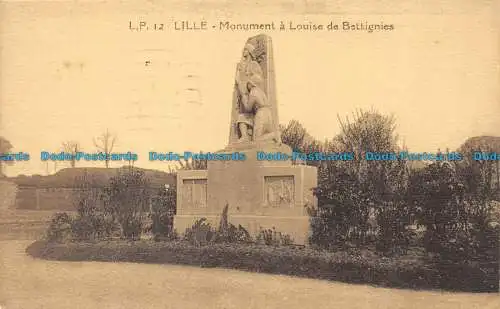 R085165 Lille. Denkmal für Louise de Bettignies. L.P