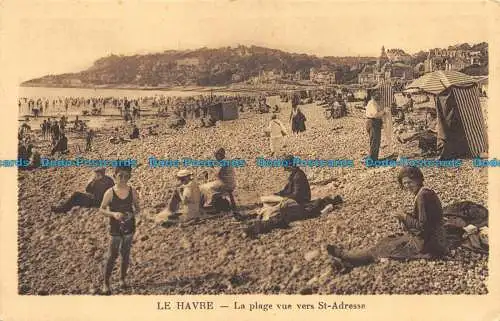 R084713 Le Havre. der Strandblick nach St. Adresse