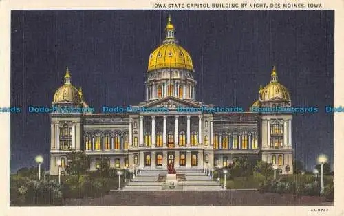 R085682 Iowa State Capitol Building bei Nacht. Mönche. Iowa. Hymans News und