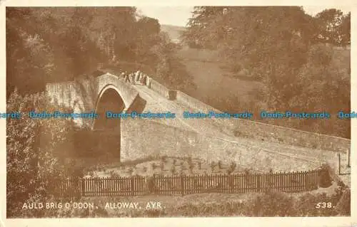 R085705 Auld Brig oDoon. Alloway. Ayr. Henderson. Sepiatone Serie