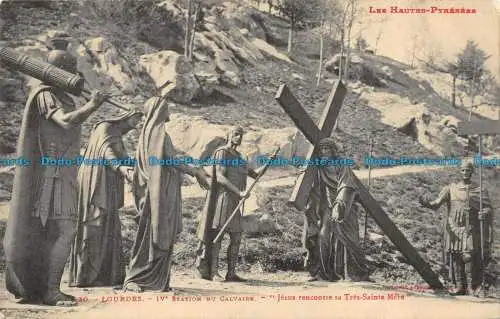 R084773 Lourdes. IV. Station von Golgatha. Jesus begegnet seiner heiligsten Mutter