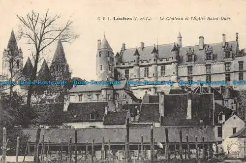 R084794 Loches. Das Schloss und die Bärenkirche