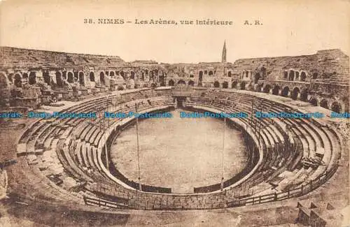 R084811 Nimes. Die Arenen Innenansicht. A.R.Nr. 38