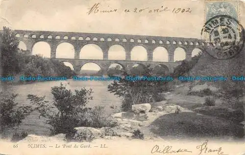 R084821 Nimes. Die Pont du Gard. LL. Nr. 66. 1904