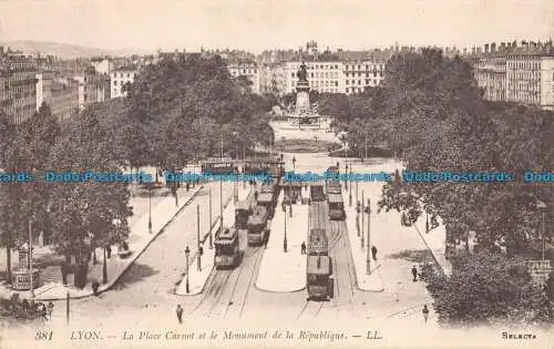 R084851 Lyon. Place Carnot und Denkmal der Republik. LL. Nr. 381