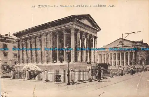 R084853 Nimes. das Carree-Haus und das Theater. A.R.Nr. 32