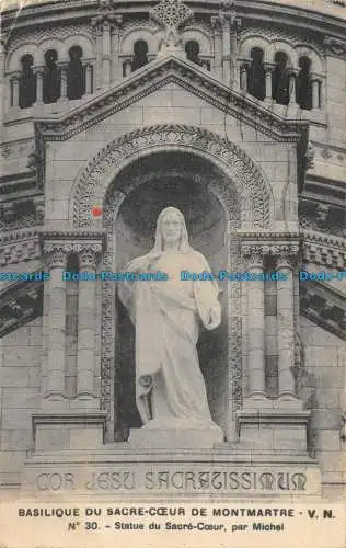 R085333 Basilika Sacre Coeur de Montmartre. V.N. Herz-Jesu-Statue von