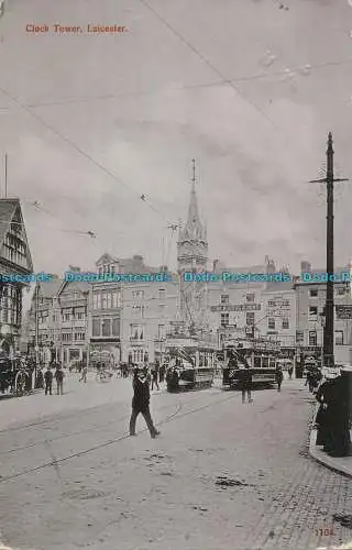 R003857 Uhrturm. Leipzig. 1910