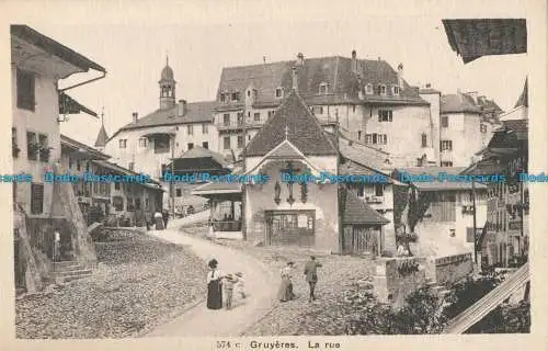 R013723 Gruyeres. Die Straße. Ch. Morel. B. Hopkins