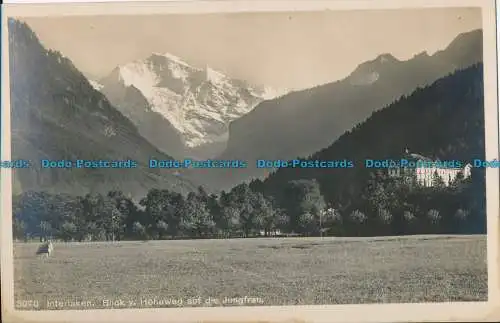 R013726 Interlaken. Blick v. Hoheweg auf die Jungfrau. B. Hopkins