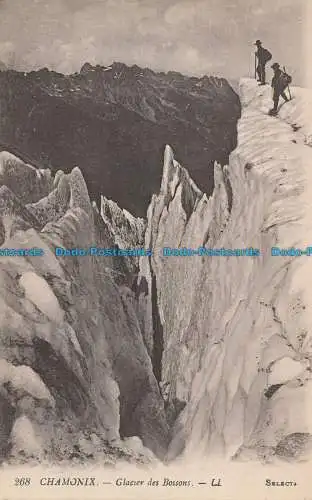 R013735 Chamonix. Gletscher der Bossons. Levy Fils. Nr. 268. B. Hopkins