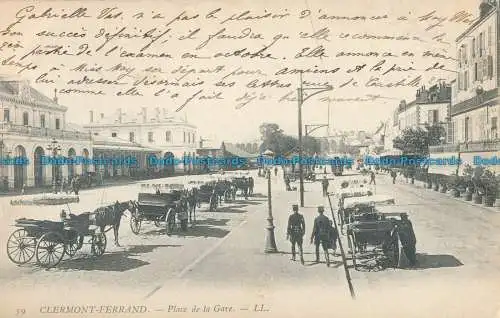 R013741 Clermont Ferrand. Bahnhofsplatz. LL. Nr. 59. 1905. B. Hopkins