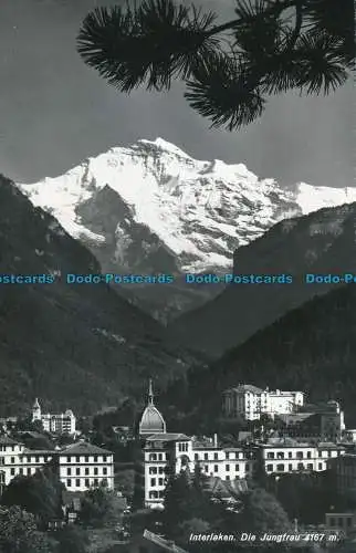 R013991 Interlaken. Die Jungfrau 4167 m. Stump and Co. B. Hopkins