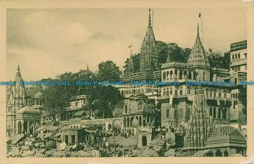 R037866 Benares. Monikornika Ghat. D. Makropolo. B. Hopkins