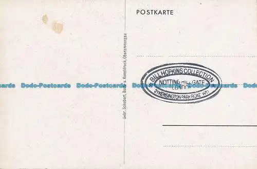 R037912 alte Postkarte. Dorf und Berge. B. Hopkins