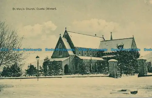 R037931 St. Marys Kirche. Ruhig. Winter. R.W. Rai. B. Hopkins