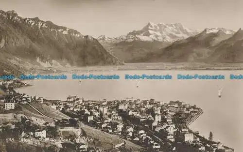 R038640 Montreux und der Dent du Midi. Photoglob. B. Hopkins