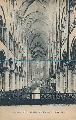 R037986 Paris. Notre Dame La Nef. ND. Nr. 142. B. Hopkins