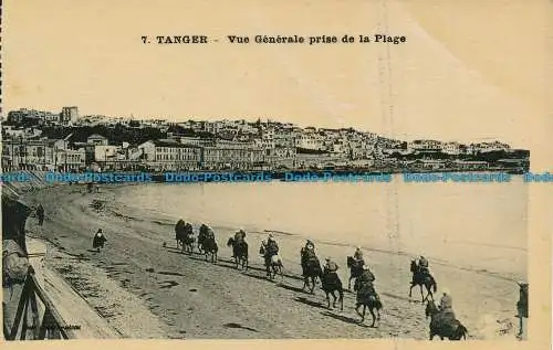 R038022 Tanger. Allgemeine Ansicht vom Strand aufgenommen. Lebrun Freres