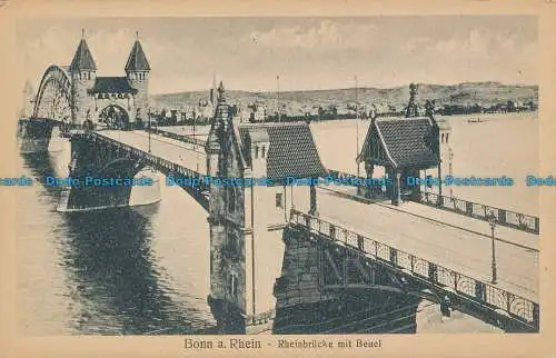 R038702 Bonn a. Rhein. Rheinbrucke mit Beuel. B. Hopkins