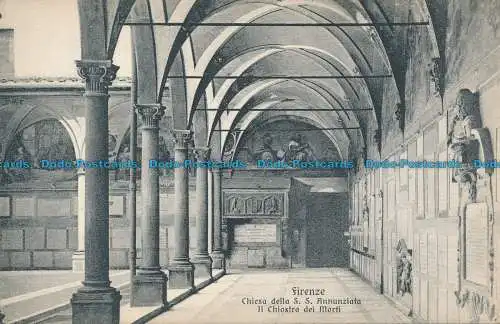 R038721 Florenz. Kirche St. St. Der Totenkreuzgang angekündigt. B. Hopkins