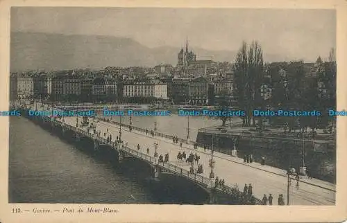 R038120 Genf. Pont du Mont Blanc. E. Haissly. B. Hopkins