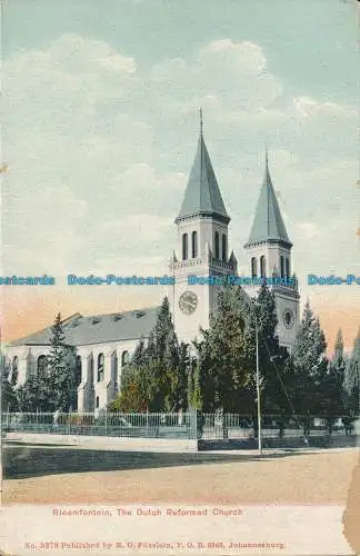 R038819 Bloemfontein. Die niederländisch-reformierte Kirche. Fusslein. B. Hopkins