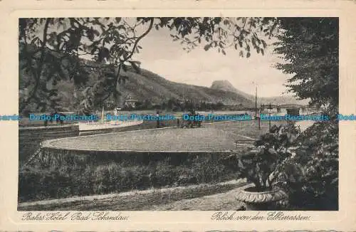 R038161 Bahrs Hotel Bad Schandau. Blick von den Elbterrassen