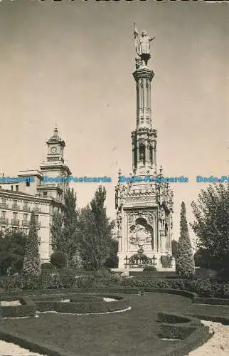 R038879 Madrid. Denkmal für Colon. Sie kommen an. B. Hopkins