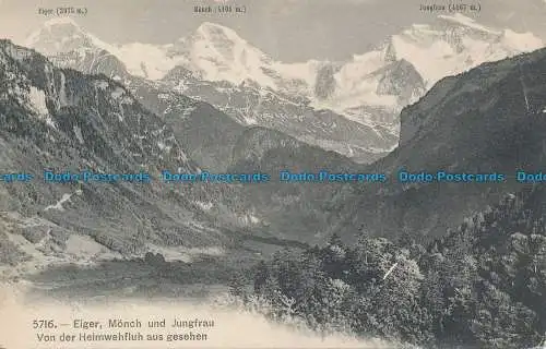 R038224 Eiger. Mönch und Jungfrau von der Heimwehfluh aus Gesehen