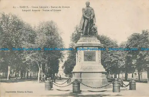 R038904 Nancy. Leopold Avenue. Statue von Drouot. Zusammen von Nancy. Nr. 63