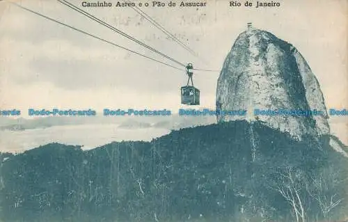 R038913 Caminho Flugzeug und o Pao de Assucar. Rio de Janeiro. B. Hopkins