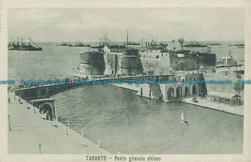 R038923 Taranto. Geschlossene Drehbrücke. B. Hopkins