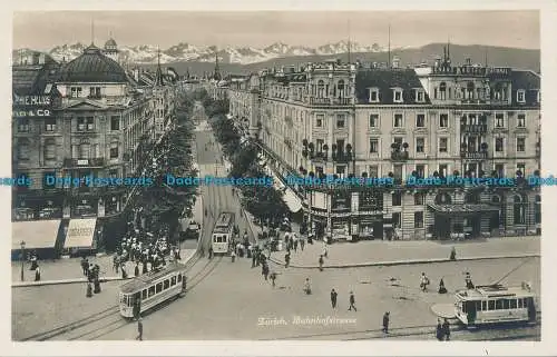 R037616 Zürich. Bahnhofstrasse. Photoglob. B. Hopkins