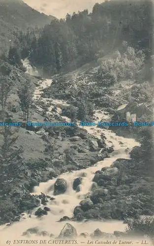 R038942 Umgebung von Cauterets. Die Lutour-Wasserfälle. B. Hopkins