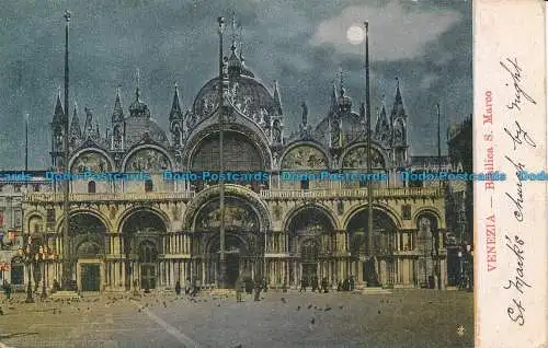 R037646 Venedig. Markusbasilika. Von Moonlight. B. Hopkins