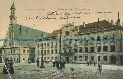 R038292 Zwickau i.Sa. Rathaus und Gewandhaus