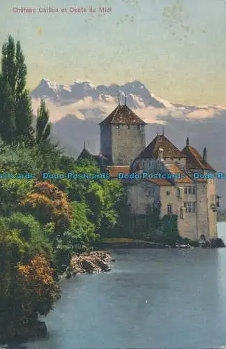 R037685 Chateau Chillon et Dents du Midi. G. Anderegg