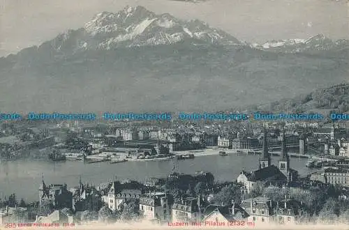 R037697 Luzern mit Pilatus. Photoglob. B. Hopkins