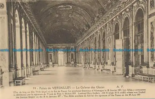 R038344 Schloss Versailles. Die Eisgalerie. A. Papeghin