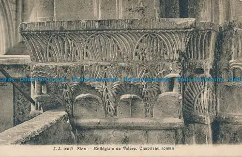 R037713 Sion. Stiftskirche von Valere Chapiteau Roman. Jullien Freres. B. Hopkins