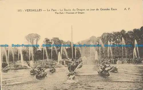 R038356 Versailles. Der Park. Drachenbrunnen. A. Papeghin. Nr. 153