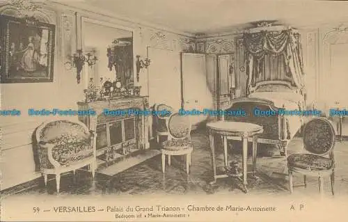 R038359 Versailles. Schlafzimmer von Marie Antoinette. A. Papeghin. Nr. 59