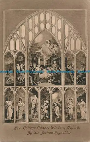 R039120 neues Fenster der College-Kapelle. Oxford. Von Sir Joshua Reynolds. Frith