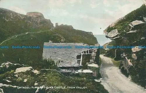 R039131 Tintagel. King Arthurs Castle aus Valley. 1906