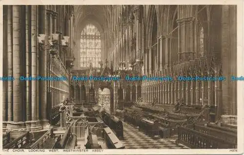 R039135 Der Chor. Blick nach Westen. Westminster Abbey. Walter Scott. Nr. H874. 1934